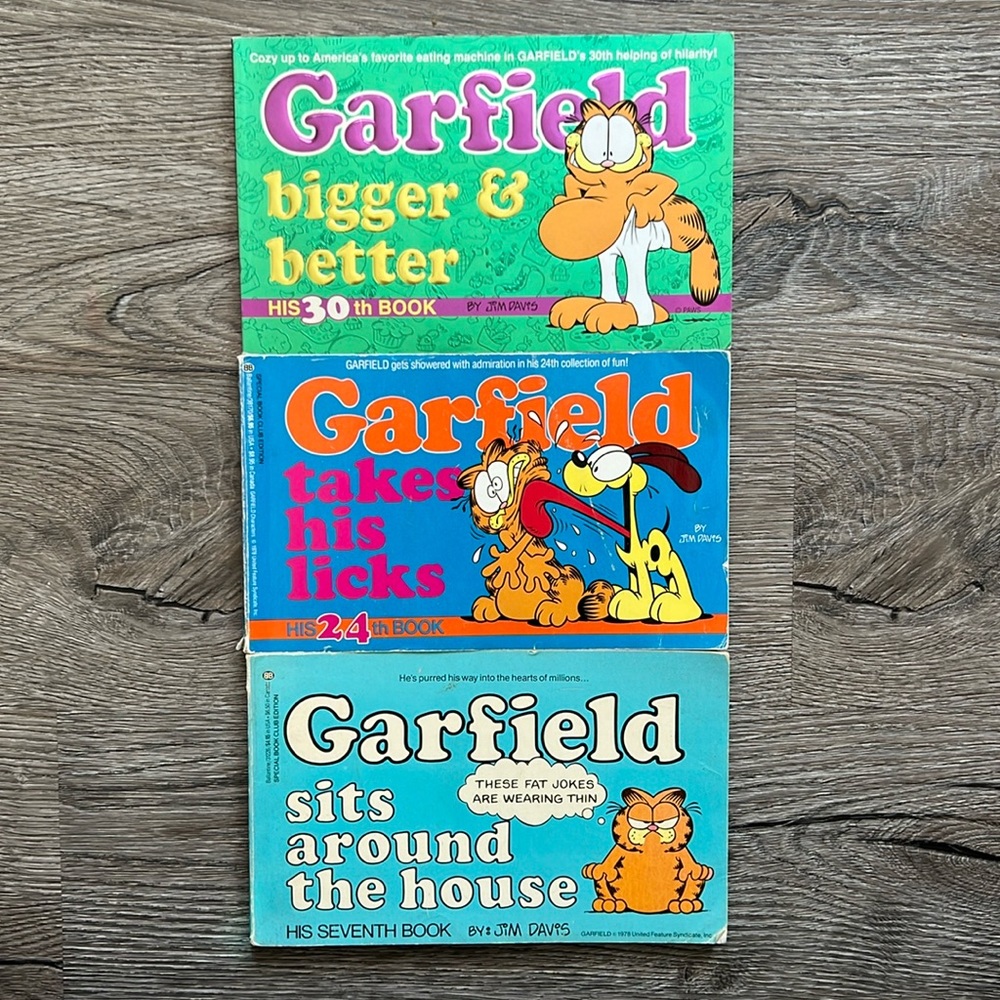 VINTAGE Garfield 3 Book Lot 📚 by Jim Davis